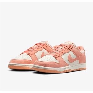 Nike Dunk Low Soft Pearl Pink-Apricot Agate-White Womens Sizes (HJ7673-003]
